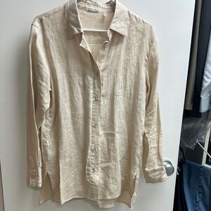 Elie Tahari Cream Button Down oversized Shirt